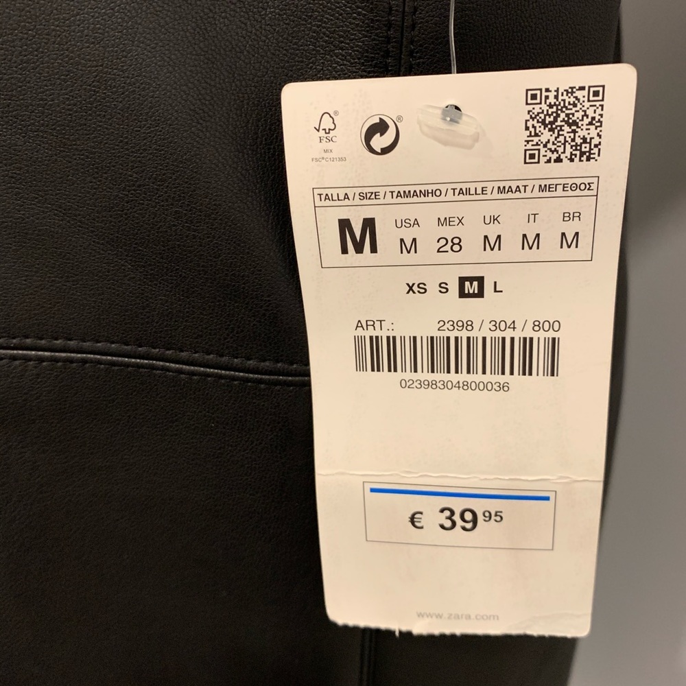 ZARA FAUX LEATHER DRESS - Picture 7 of 9